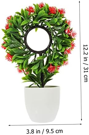 GRCQLWT Artificial Plant Bonsai Decor Red