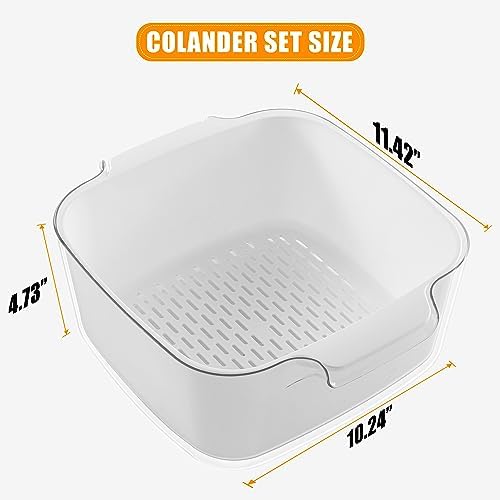 82 Quart 2-in-1 Fruit Strainer Set BPA-Free Colanders Bowl
