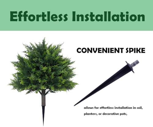 Faux Cedar Topiaries for Outdoor Spaces