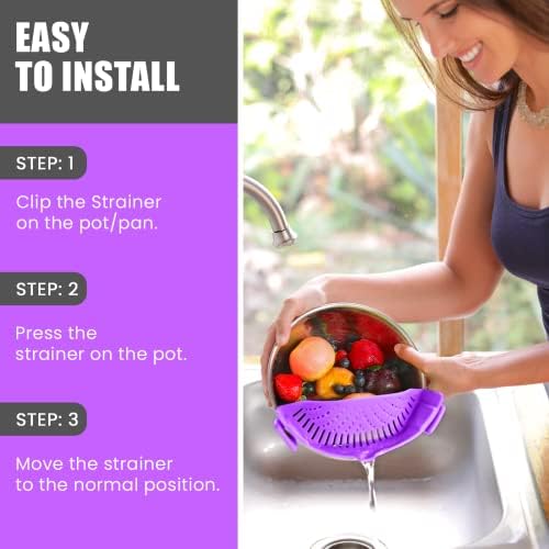 Salbree Clip-On Kitchen Strainer Set 3-Piece