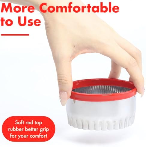 Cookieque 3Pcs Fluted Round Cookie Cutters 3 4 5 Set