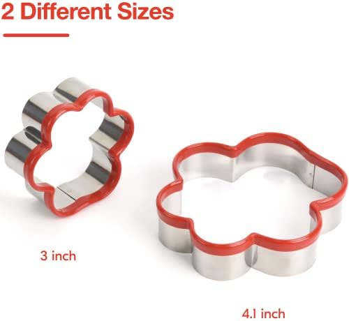 2-Piece Dog Paw Cookie Cutters Set for Dog TREATS