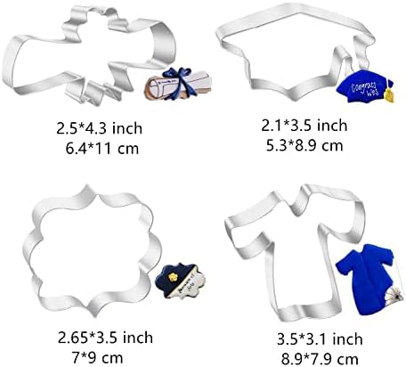 Stainless Steel Cookie Cutters for Graduation Party Supplies