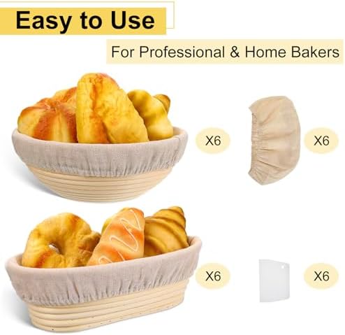 12-Piece Best Selling Rattan Proofing Basket Set