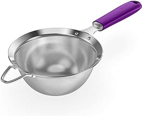 U-Taste 55 Inch Food Grade Stainless Steel Mesh Strainer with Silicone Handle