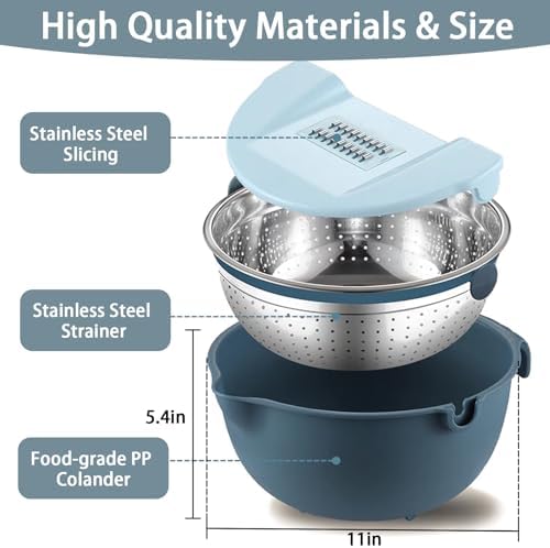 4-in-1 Colander Set Kitchen Gadget with Bowl Lid