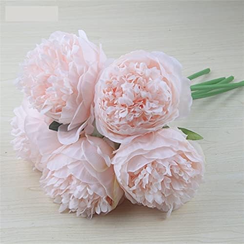 GaRcan White Peonies Pink Roses Artificial Flowers with Pots guarantor artificial bouquets