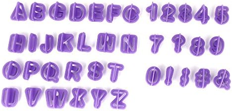Alphabet and Number Design 40-Piece Cookie Cutter Mold Set
