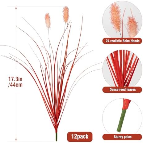 Elegant Fake Grass Fall Plant 12PCS