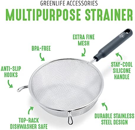 GreenLife 4 Piece Food Strainer Set with Stay Cool Handles
