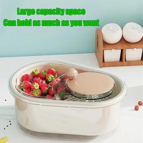 Efficient Rotary Fruit Cleaner with Brush and Colander
