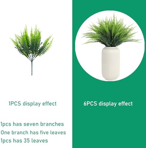 Indoor Artificial Boston Fern Plants 12_pack