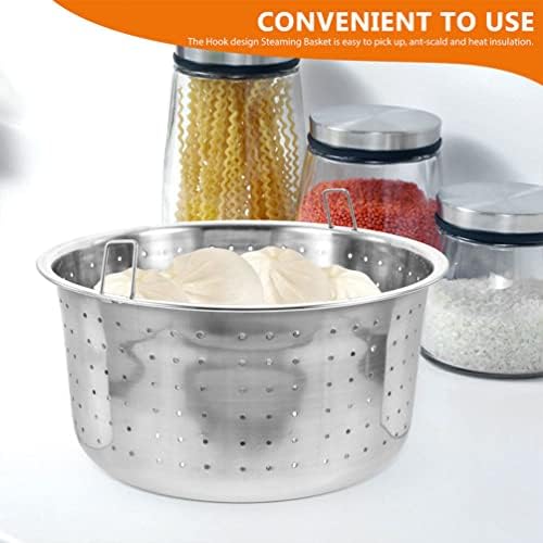 HemotonStainless Steel Mesh Rice Steamer Basket with Handle