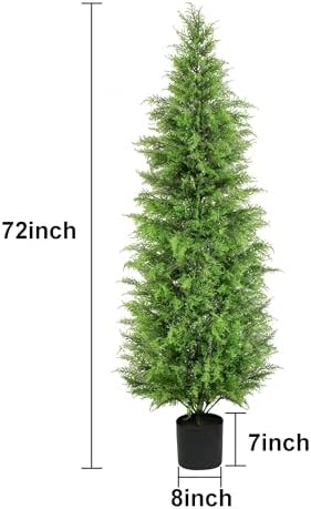 Artificial Cedar Topiary Tree Decor 72 Front Porch Plant