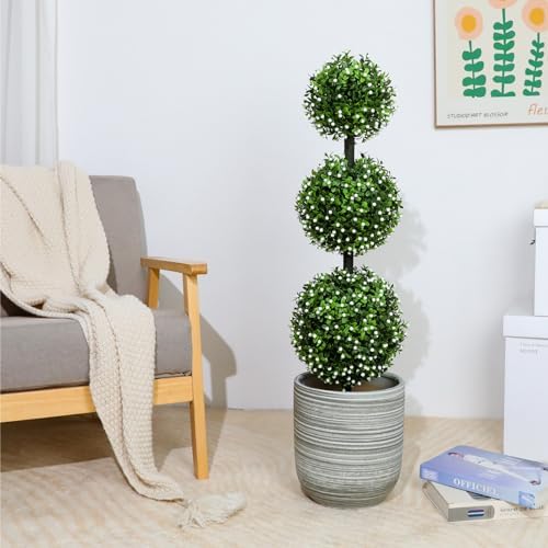 3FT Artificial Boxwood Topiaries Set of 2