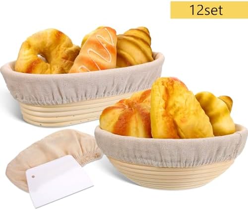 12-Piece Best Selling Rattan Proofing Basket Set