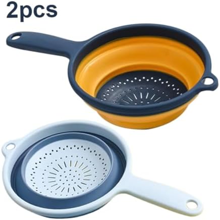 Eioflia Collapsible Kitchen Colander with Handle for Fruits Vegetables