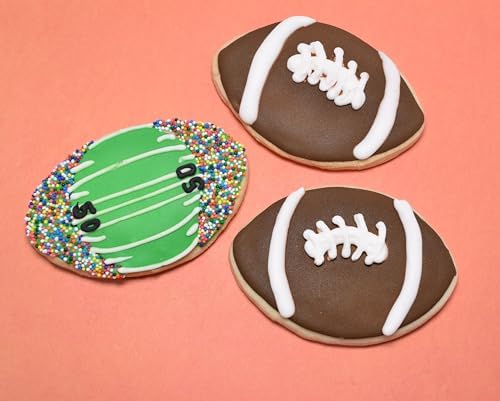 3-Piece Football Cookie Cutter Set Made in USA