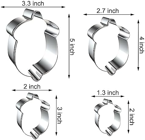 Acorn Cookie Cutter Set - 4 Pieces Stainless Steel