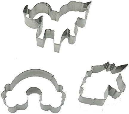 Zavaca 3 Pieces Unicorn Cookie Cutters Set