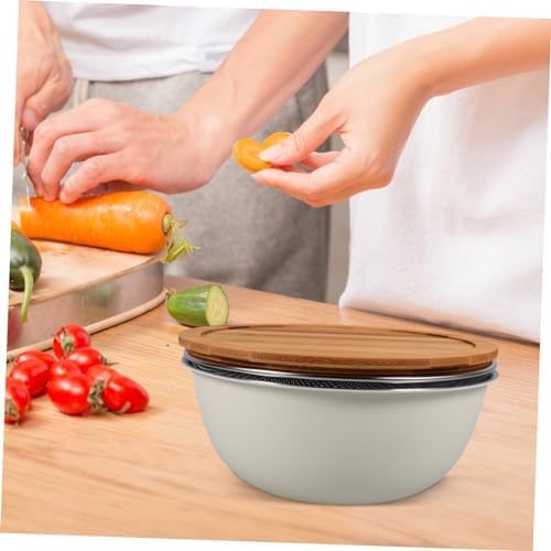 HOLIDYOYO 1 Set Stainless Steel Food Strainer with Bowl