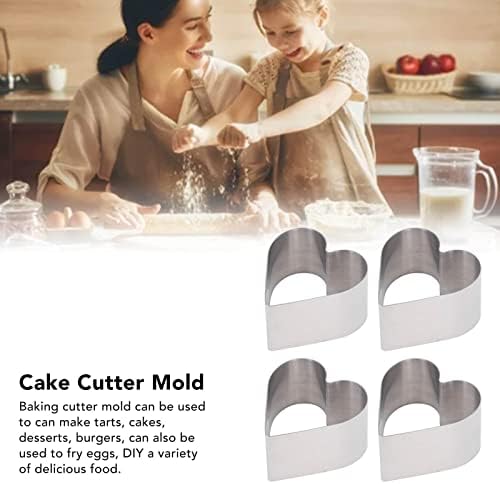 Stainless Steel 4-Piece Cake Baking Cutter Set with Lid