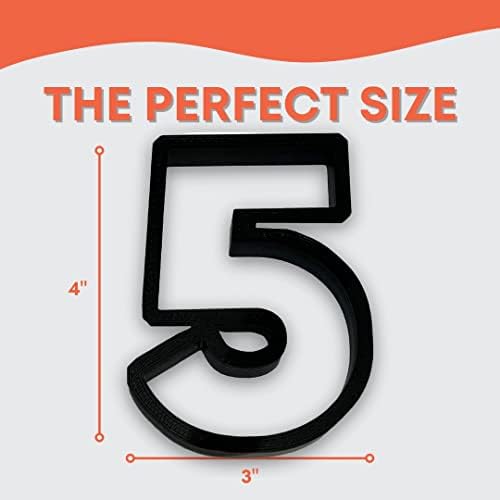 5 Number Cookie Cutters Easy to Push