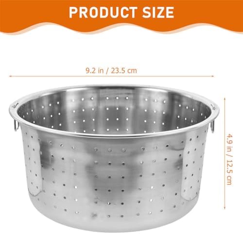 HemotonStainless Steel Mesh Rice Steamer Basket with Handle