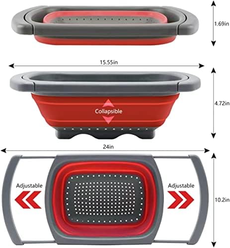 Collapsible Colander Red