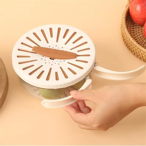 Loodion Multifunctional Fruit Vegetable Washing Bowl - 2 in 1 Drain Basket with Lid