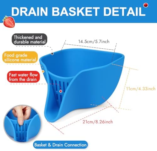 Effortlessly Multifunctional Kitchen Basket Blue