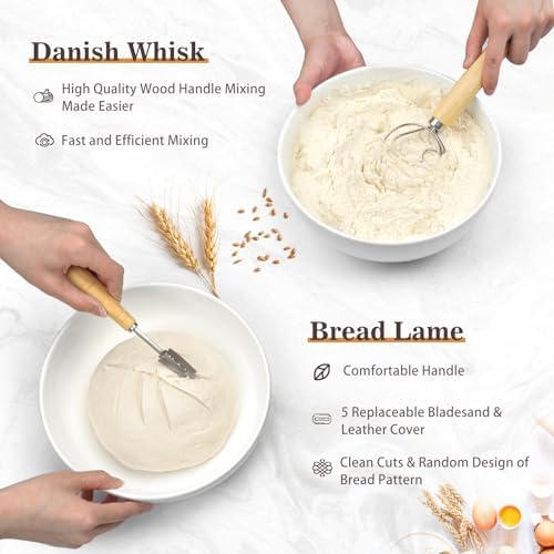9-Inch Sourdough Banneton with Rattan Design