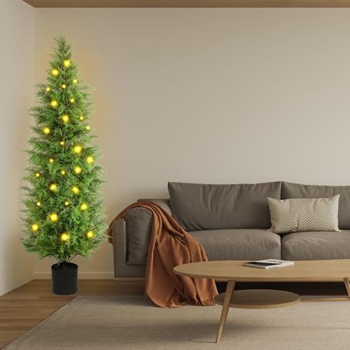 Artificial Cedar Topiary Tree Decor 72 Front Porch Plant