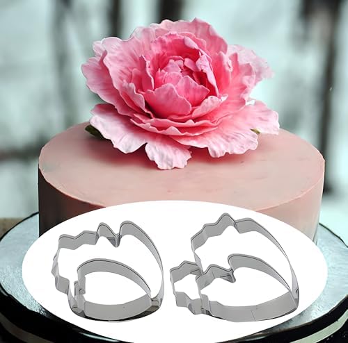 Zavaca 15 Pcs Floral Cookie Cutter Set Rose Peony Ball Shapes