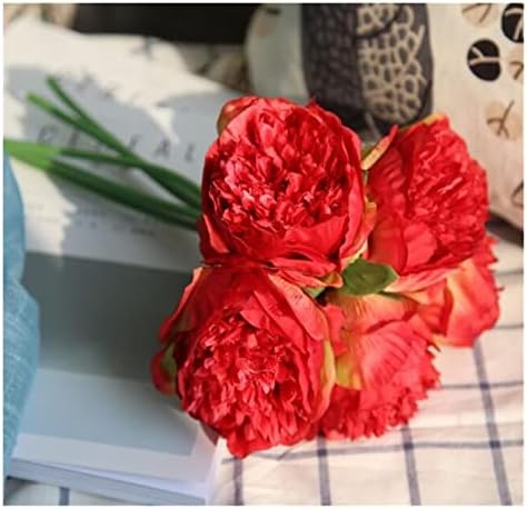GaRcan White Peonies Pink Roses Artificial Flowers with Pots guarantor artificial bouquets