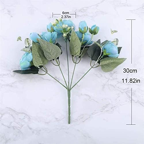 Gerrit Artificial Flowers in Vase Rose Pink Silk Peony Bouquet