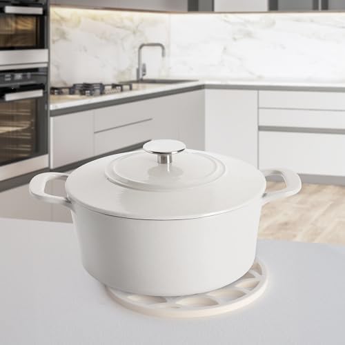2 Collapsible Silicone Colanders with Durable Trivet Mat for Efficient Kitchen Use