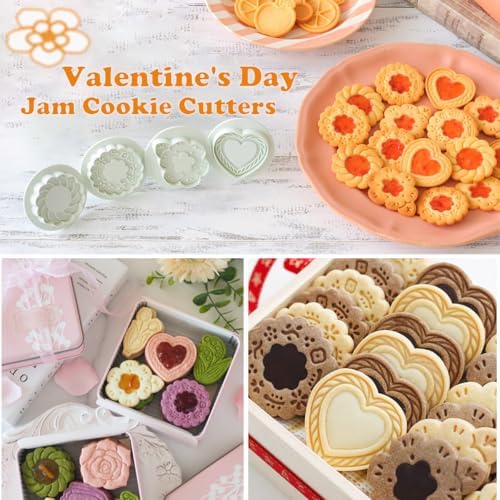 Sinsanye Premium Jam Cookie Cutters Set of 4