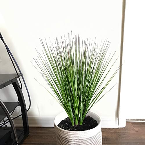 Beebel27 Artificial Plants Onion Grass Greenery Faux Fake Shrubs Plant