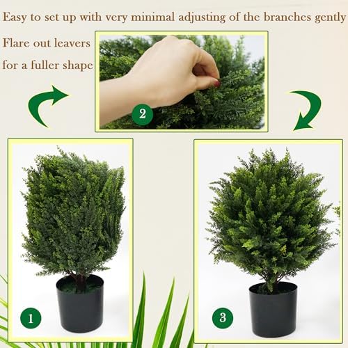 21 Artificial Cedar Topiary Set