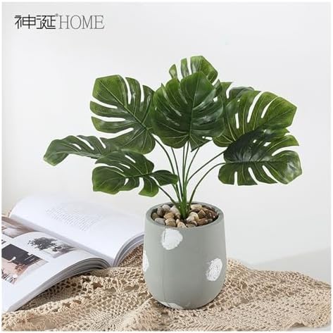 Eco-Friendly Artificial Tree - Fake Plastic Leaves for Home Office More