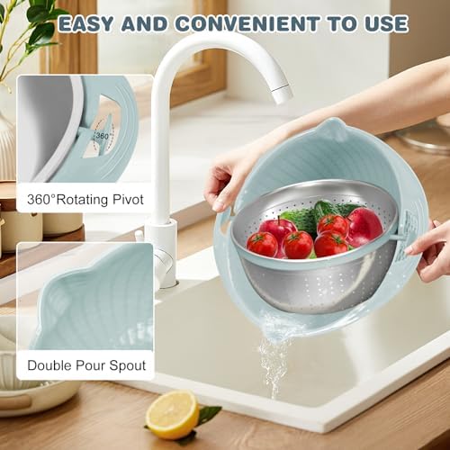 4-in-1 Multi-Functional Kitchen Colander with Mixing Bowl Set