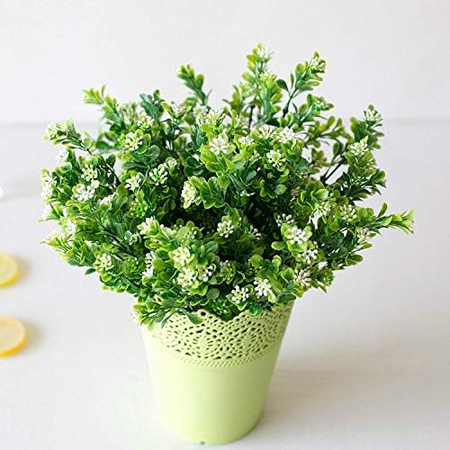 LIVE WORLDWIDE Faux Leaves Outdoor Artificial Plants 8-Piece Set