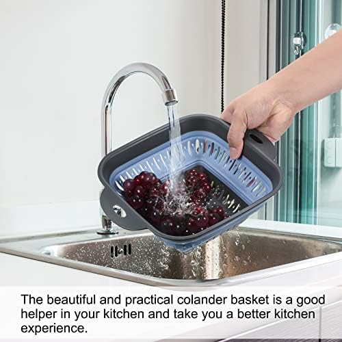 CASA-J Silicone Collapsible Strainer with Handles