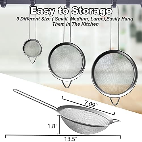 Fast Durable Premium Stainless Steel Colander for Sifting Dry Ingredients