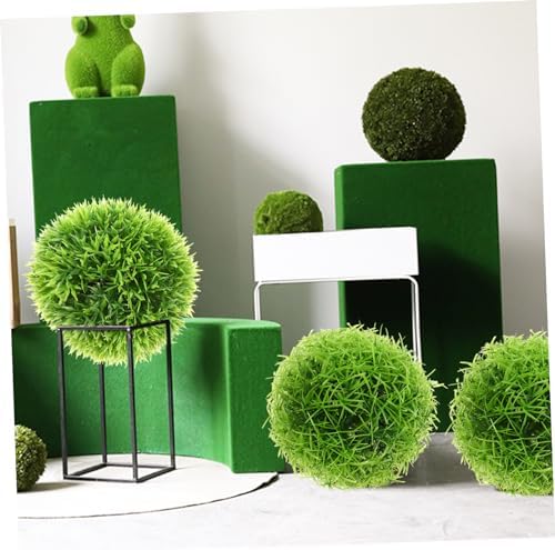 4 Pc Plastic Simulated Grass Balls Eucalyptus