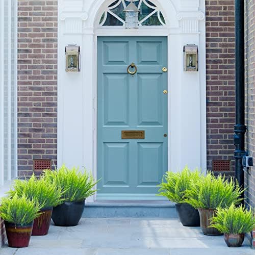 26-Pack Aufind Fake Boston Fern Outdoor Plant Set in Green