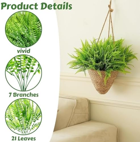 Artificial Outdoor Plants Fake Boston Fern Stems