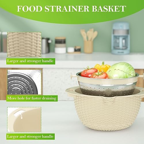 4-1 Colander Set with Mixing Bowl Kitchen Essentials