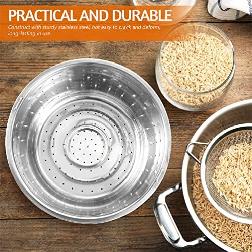 HemotonStainless Steel Mesh Rice Steamer Basket with Handle